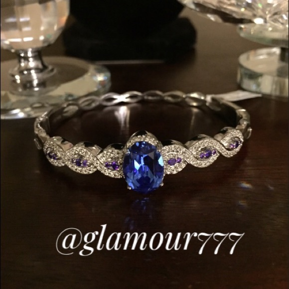 Swarovski Jewelry - 💎Swarovski Sapphire Crystal Bangle  (7.5 inches)